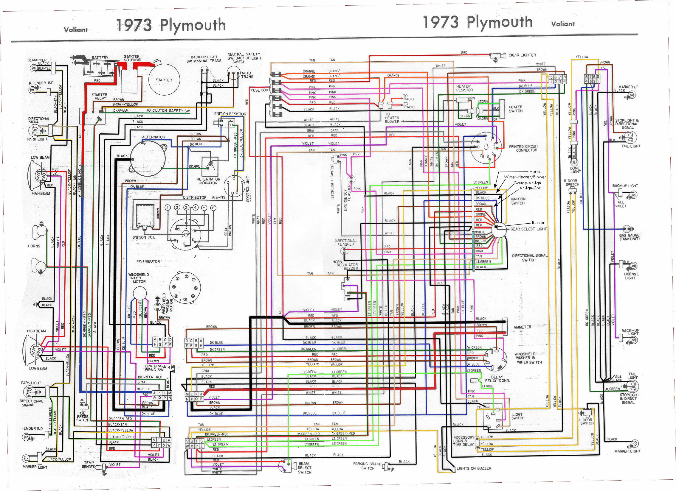1971 Plymouth Cuda Dash Cluster Wiring Diagram