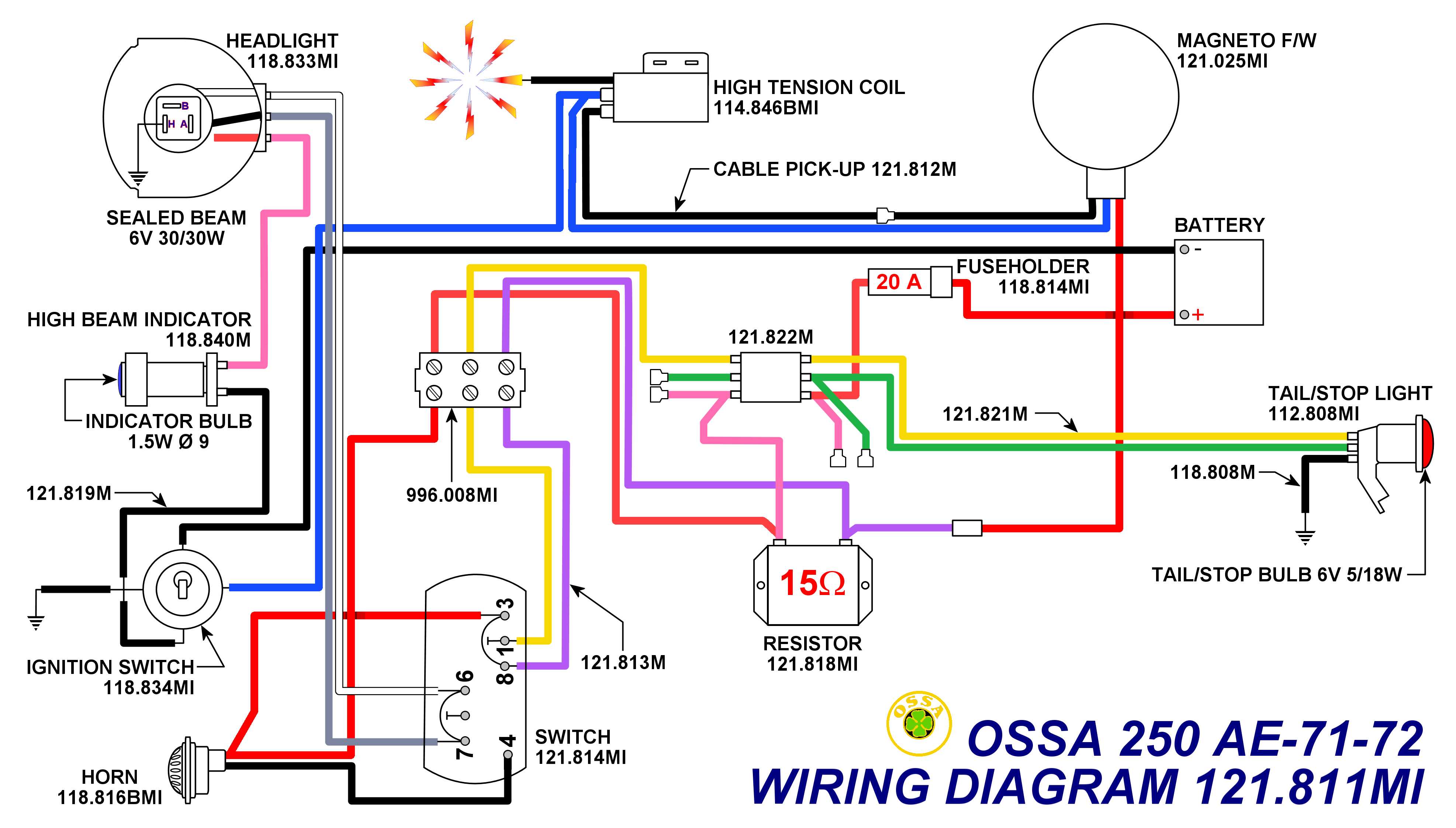 1974 Yamaha Dt175-a Wiring Diagram