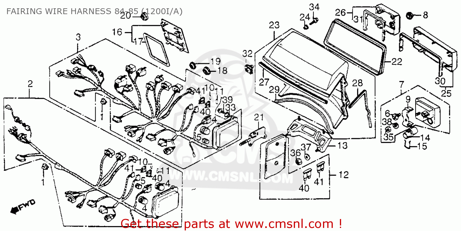1986 Honda Gl1200 Aspencade Goldwing Wiring Diagram
