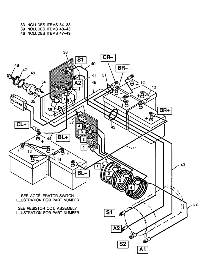 1994 5 Ezgo Medalist Electric Golf Cart Wiring Diagram