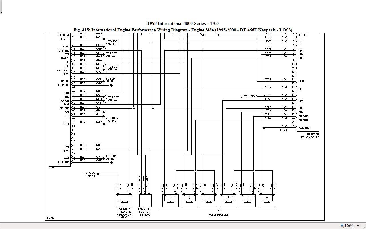 1998 International 4700 Dt466e Wiring Diagram