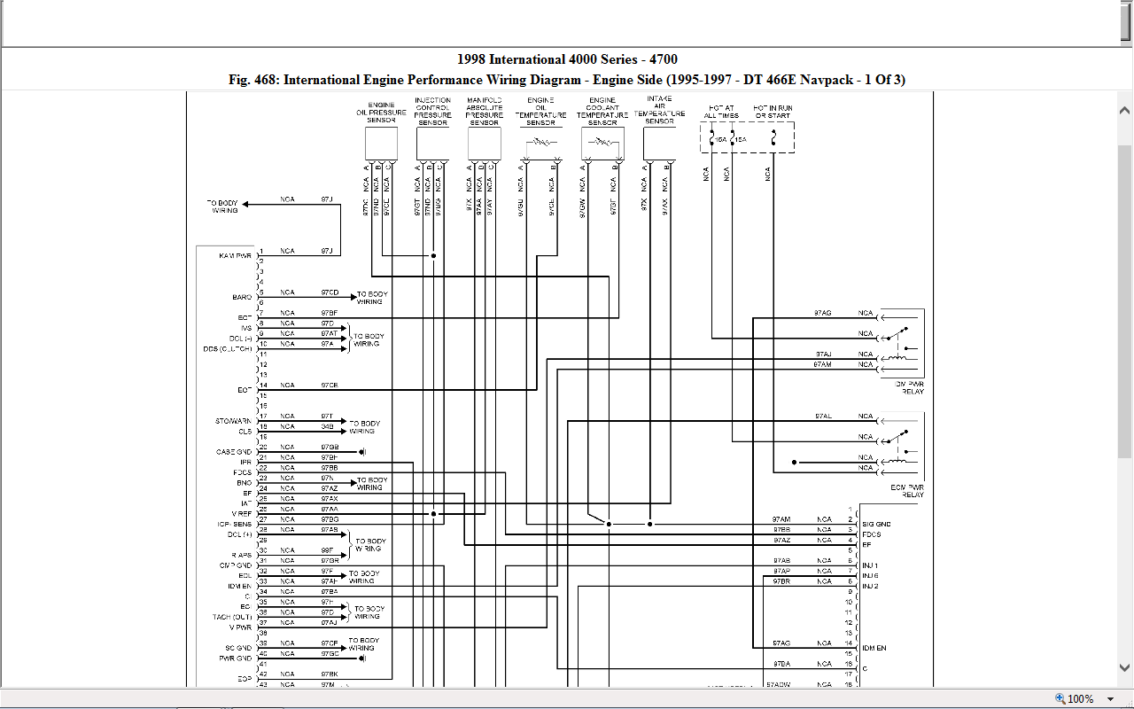 1998 International 4700 Dt466e Wiring Diagram