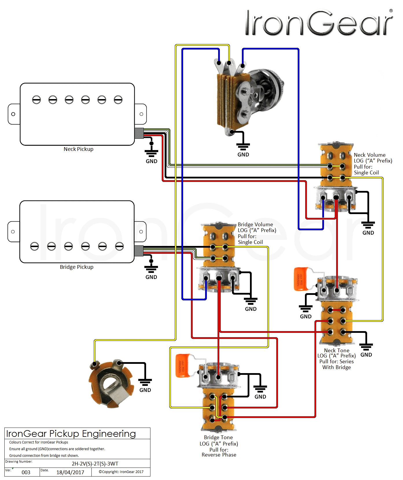 2 Humbucker 2v 2t Push Pull Wiring Diagram