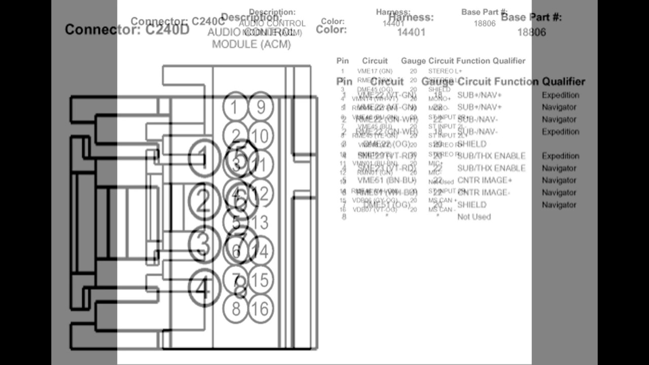 2004 Lincoln Navigator Stereo Wiring Diagram With Factory