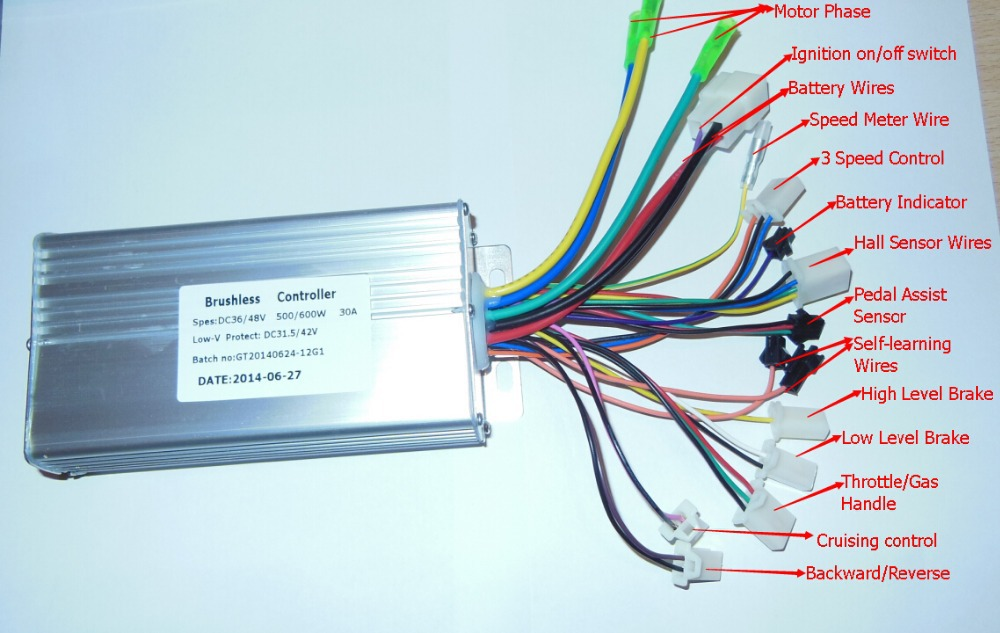 dc motor controller by lithium battery 48v 1000w