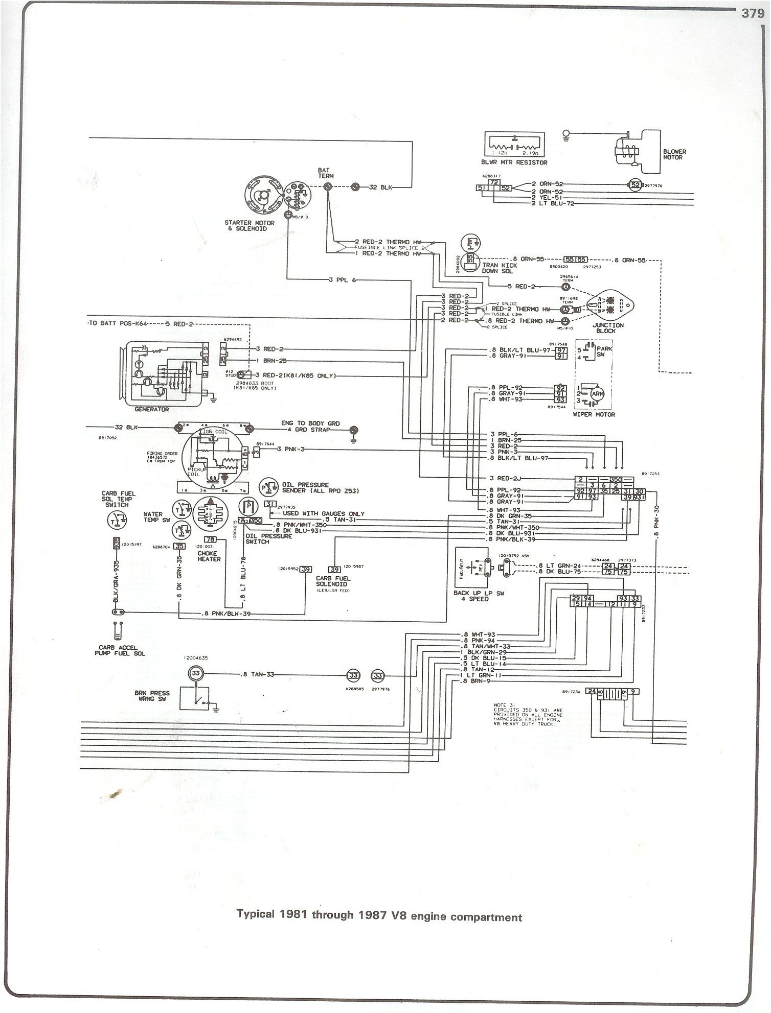 73-87 Chevy Truck Air Conditioning Wiring Diagram