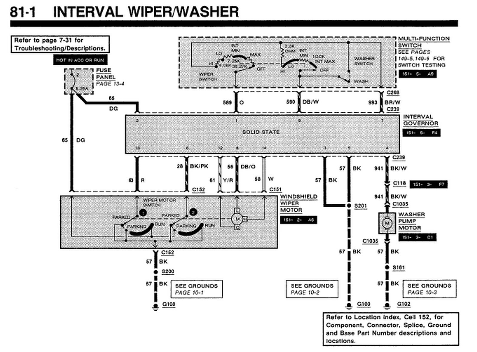 Chevy 91 S10 Blazer Wiper Motor Wiring Diagram Pulse