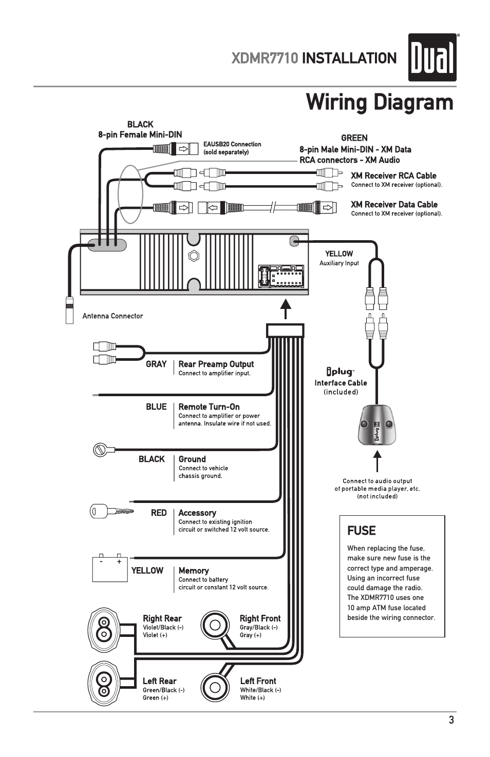 Dual Xdm16bt Wiring Harness Diagram