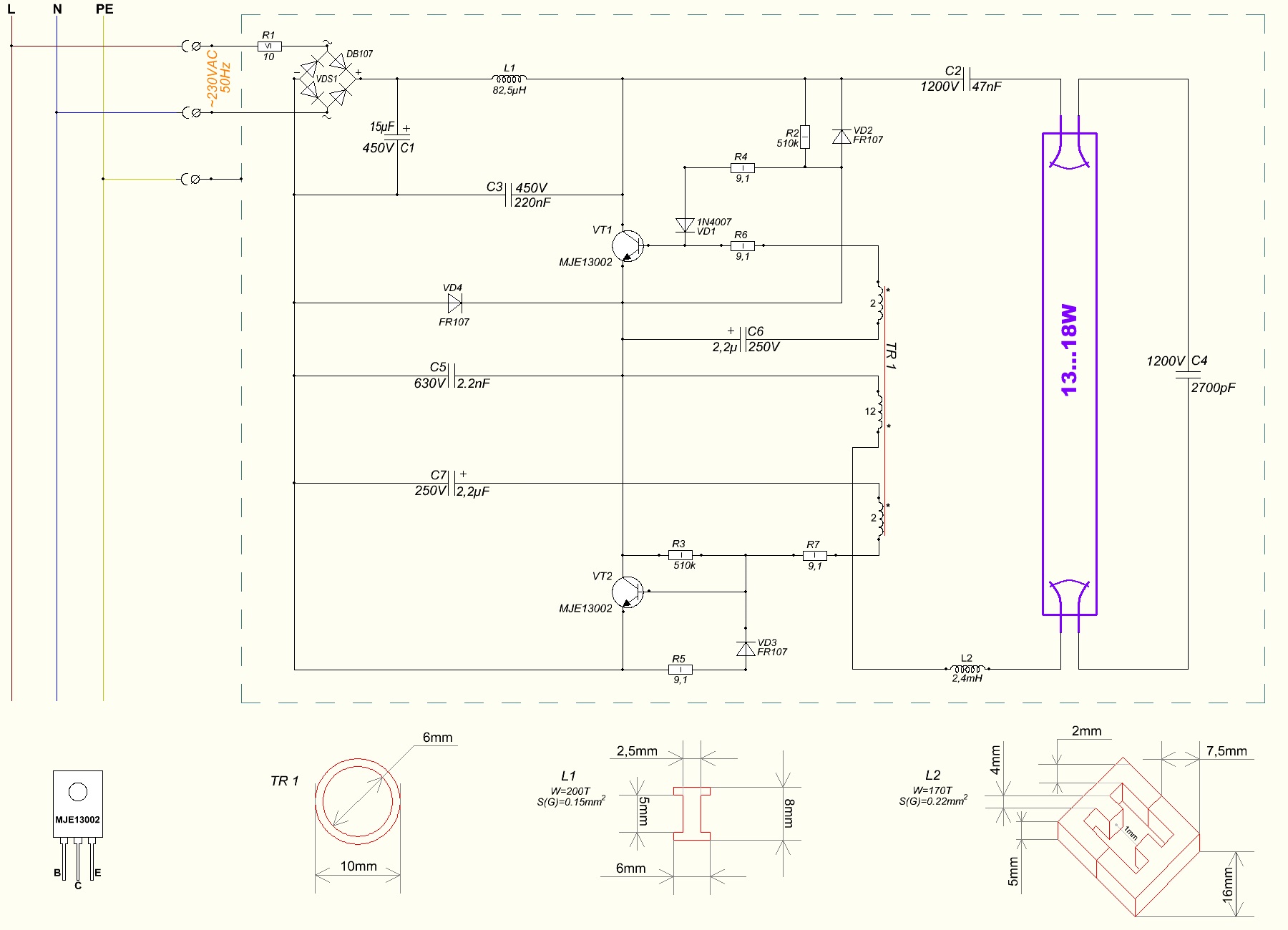 Ballast Wiring Diagram T8 from schematron.org
