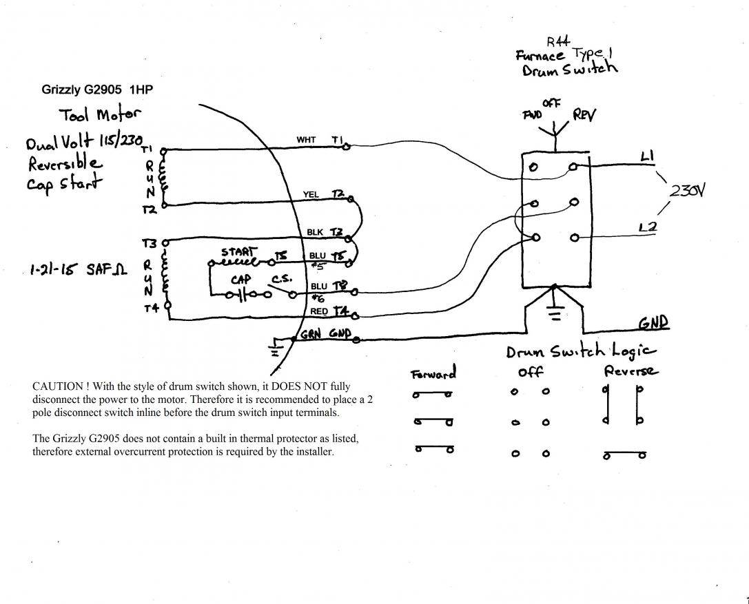 Single Phase 220V Motor Wiring Diagram from schematron.org