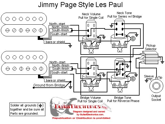 50S Les Paul Wiring Diagram from schematron.org