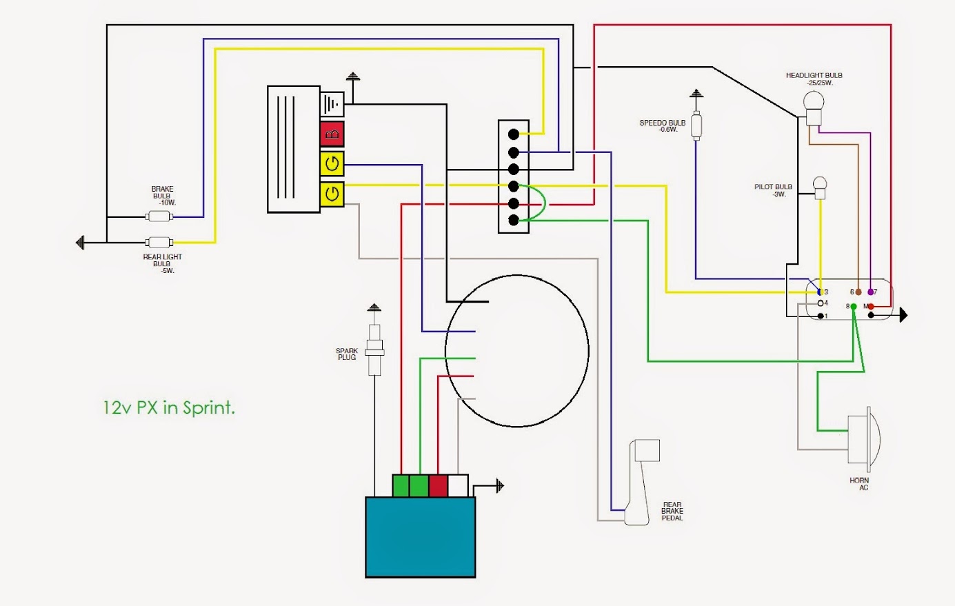 Lambretta Wiring Diagram 12v