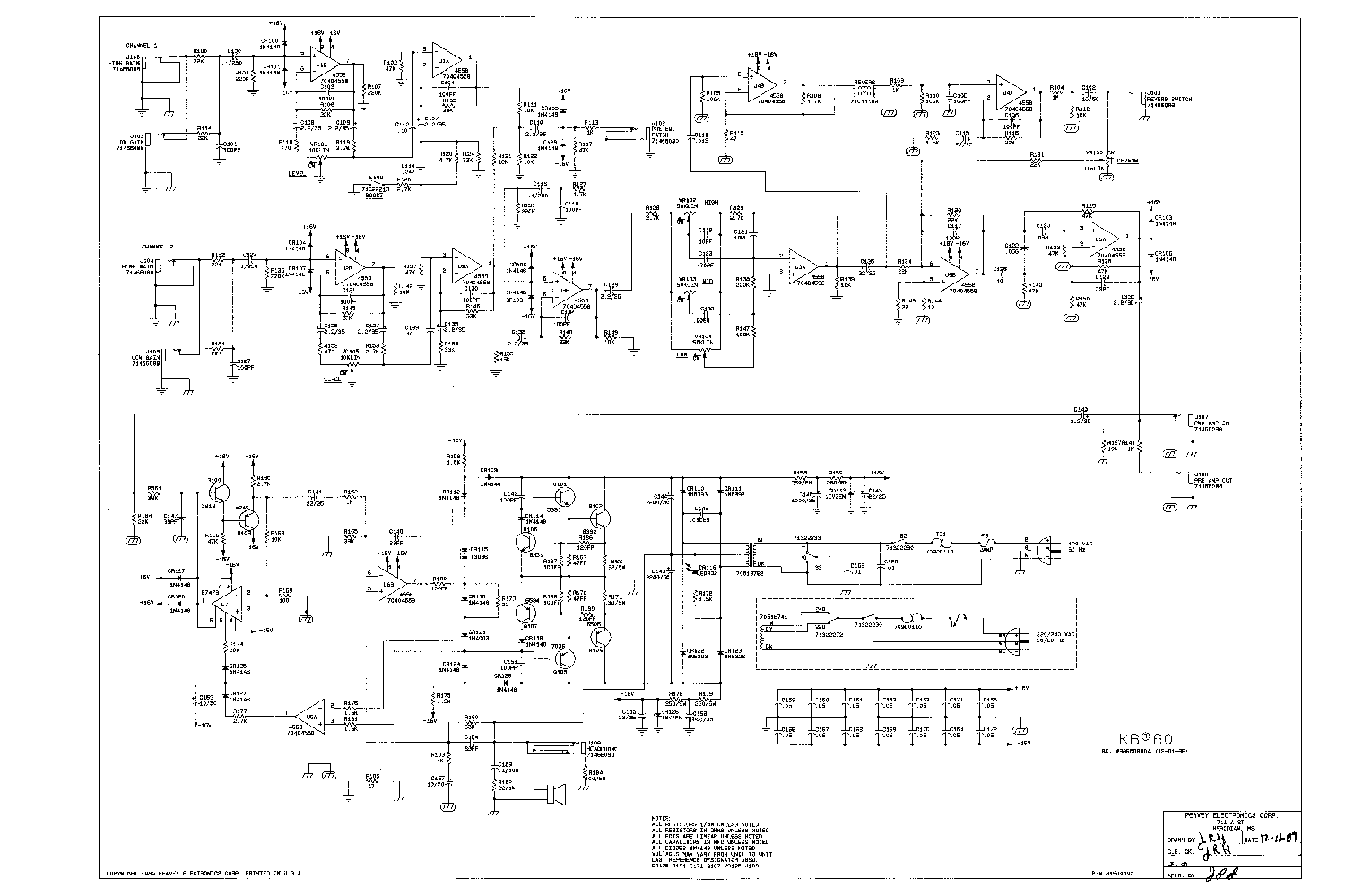 Peavey T60 Wiring Diagram
