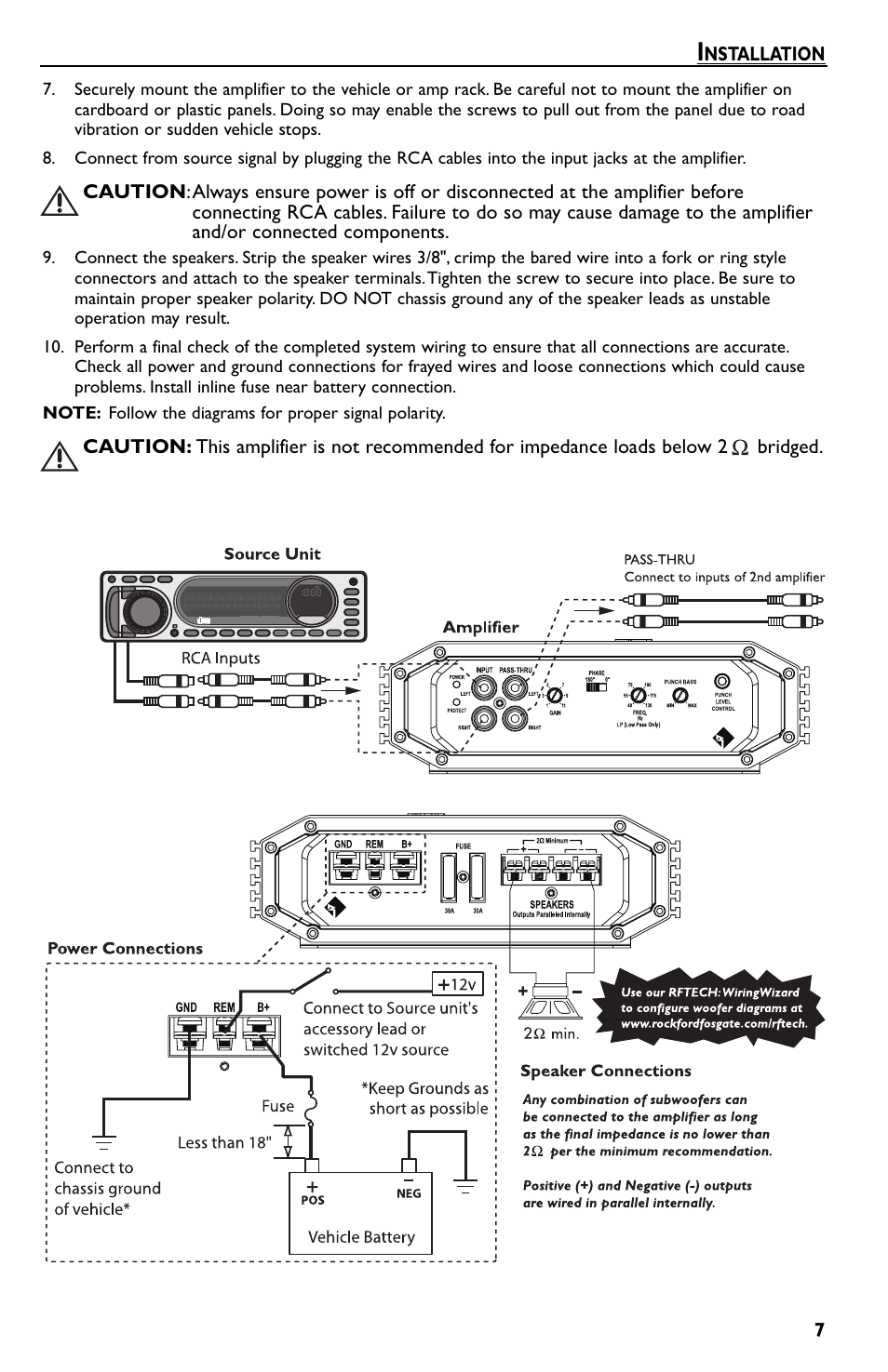 Rockford Fosgate Prime R500-1 Wiring Diagram