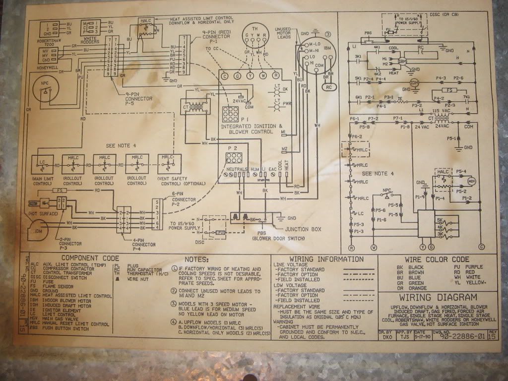 Ruud Wiring Diagram - Ruud Furnace Wiring Diagram - Complete Wiring