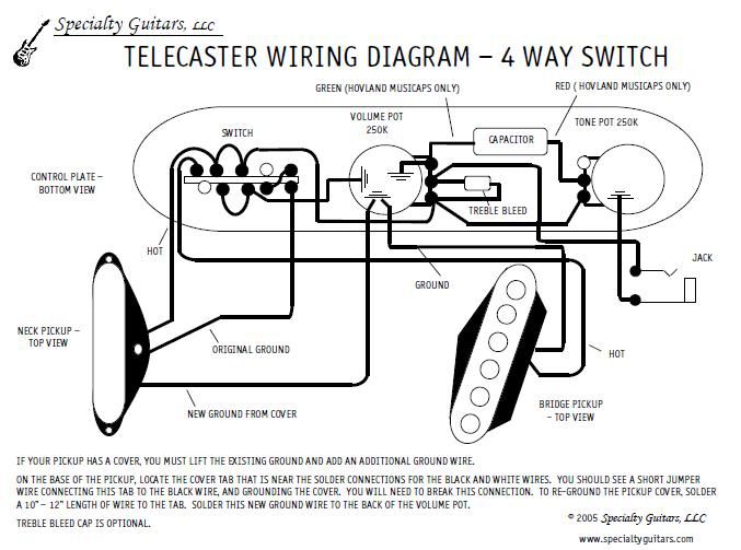 Vintage Noiseless Telecaster Pickups Wiring Diagram from schematron.org