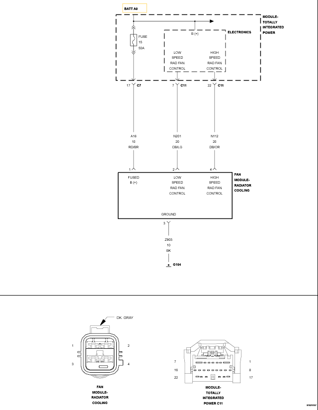 Wiring Diagram For The Electric Fan On A 2001 Chrysler
