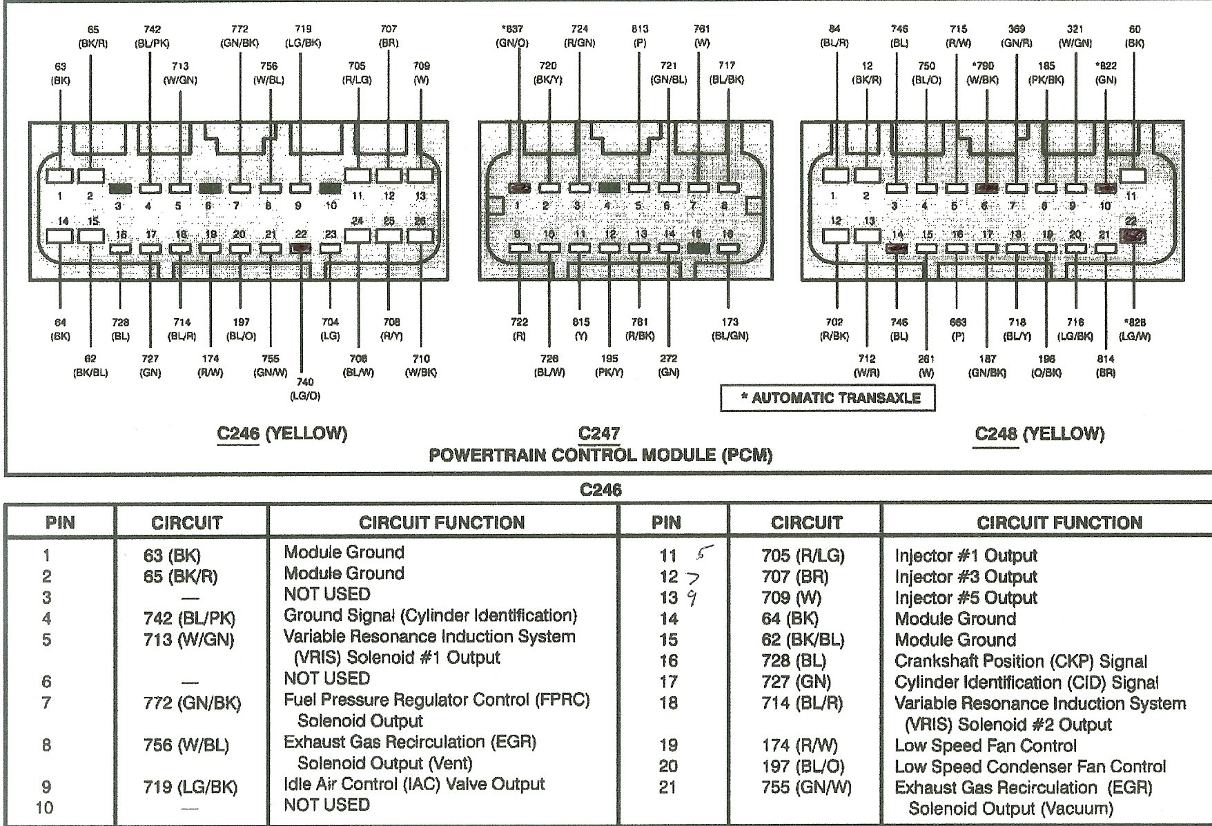 Wiring Diagram Pcm 252a Ford 6 0