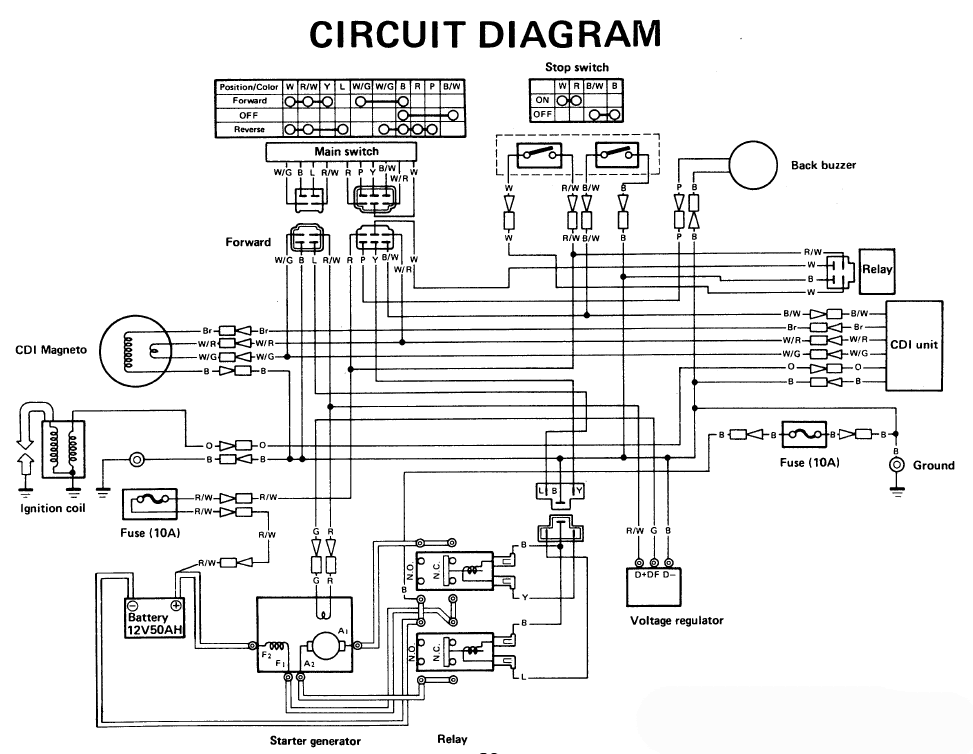 Yamaha G1 Electric Golf Cart Wiring Diagram