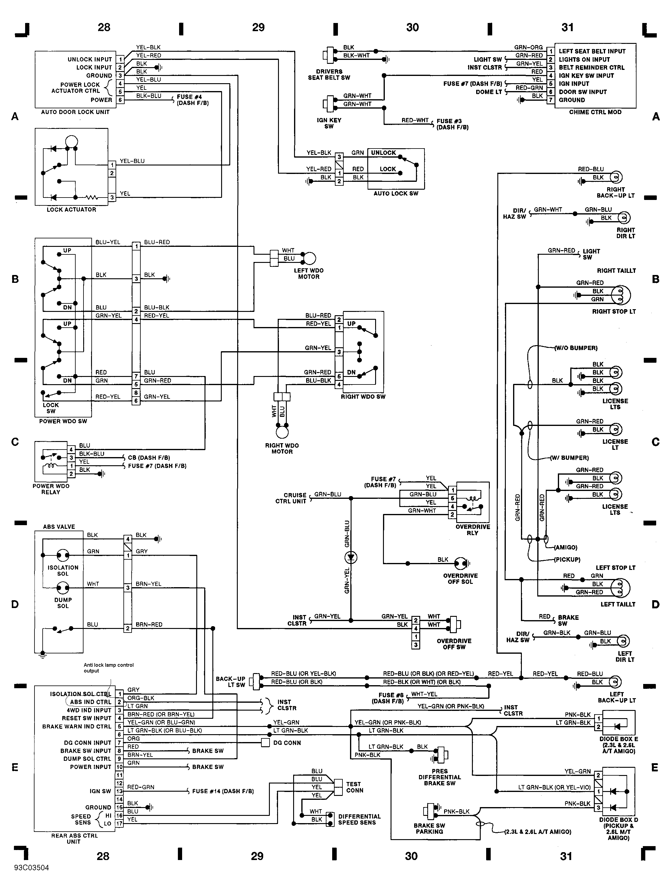 01 isuzu npr headligth wiring diagram