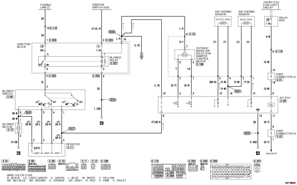 04 mitsubishi outlander hvac module wiring diagram