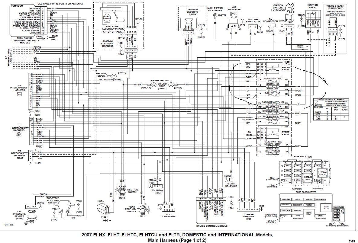 07 harley davidson electra glide hand control wiring diagram