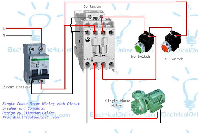 110/220-volt Single Phase On/off Switch Wiring Diagram