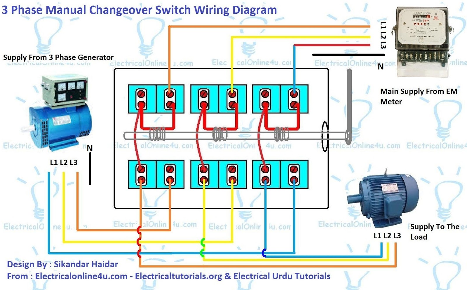 110/220-volt single phase on/off switch wiring diagram