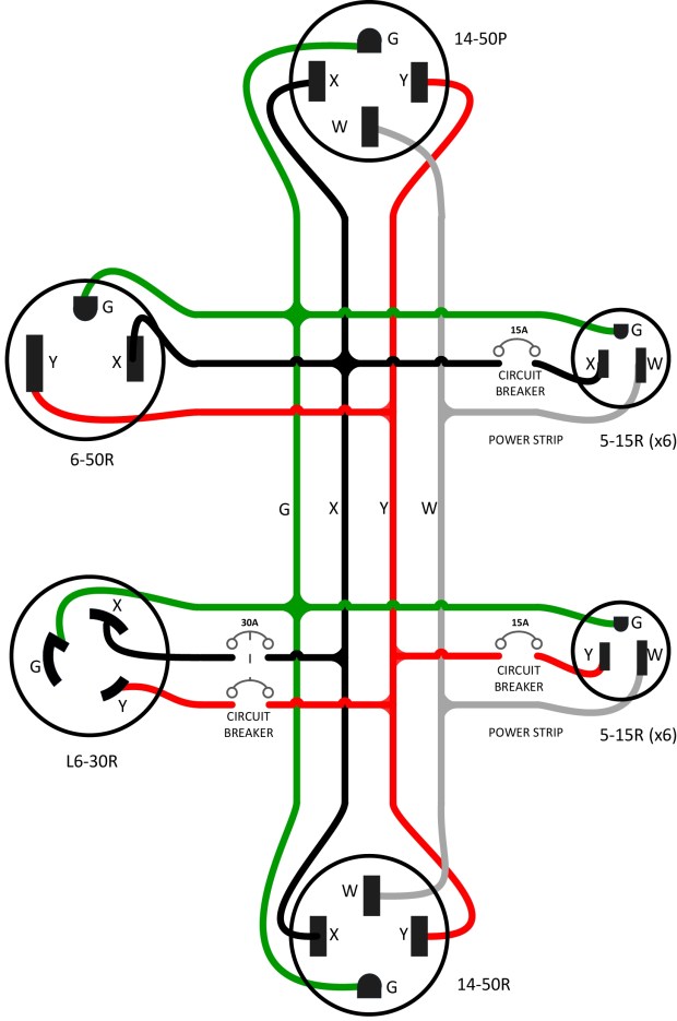 120v 15a 3 way receptacle wiring diagram