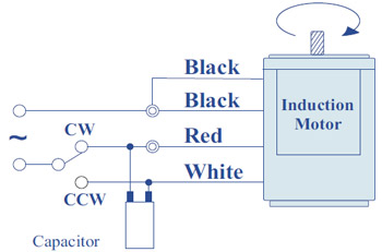 120v ac capacitor motor reversing switch wiring diagram