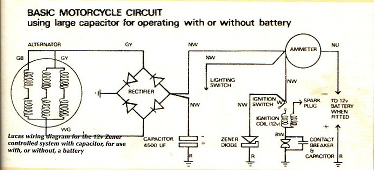 12v 3 Phase Motorcycle Regulator/rectifier Circuit Wiring Diagram