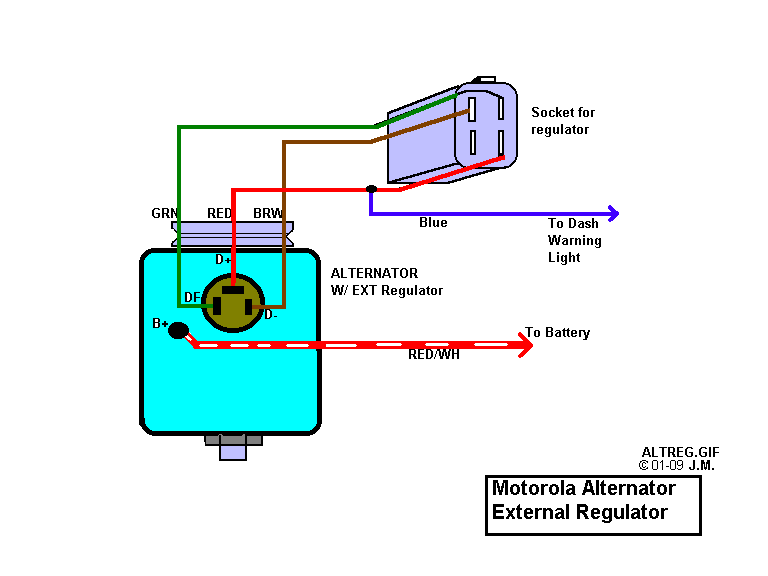 12v motorola alternator wiring diagram