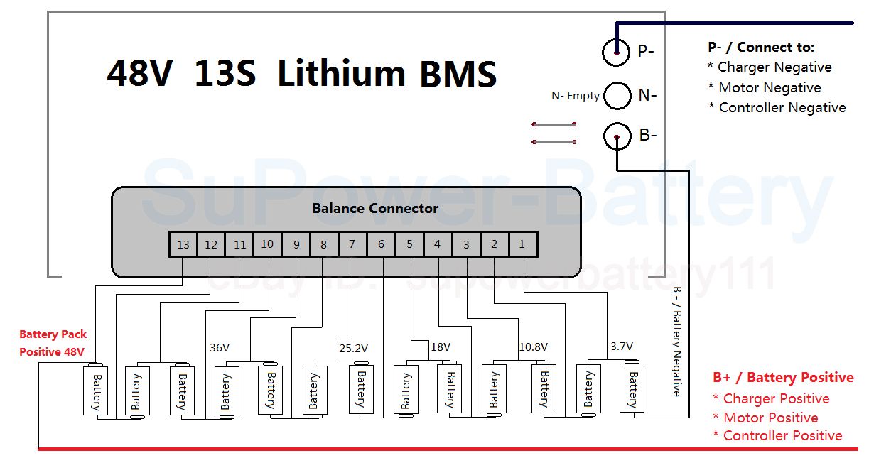 16s lifepo4 bms wiring diagram