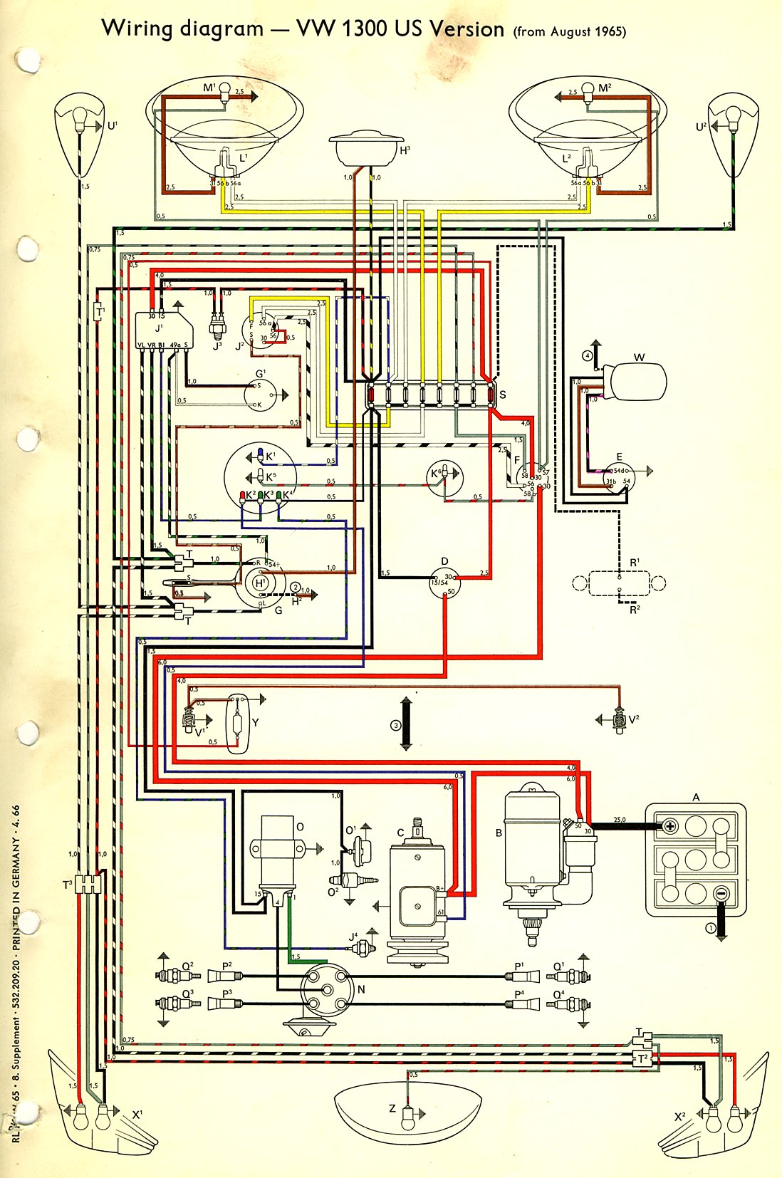 1963 vw 1600 alternator wiring diagram on dune buggy