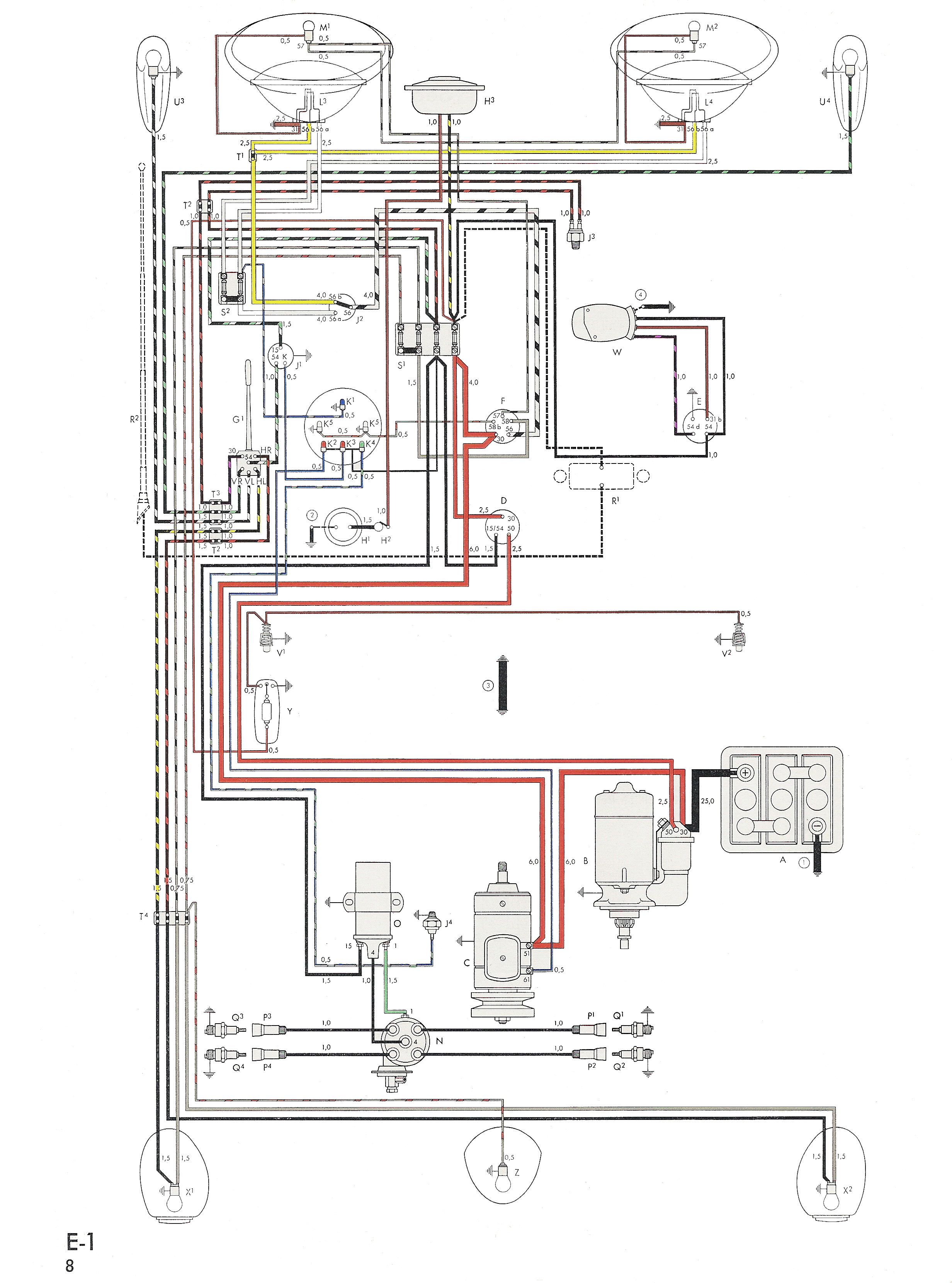 vw bug wiring diagram for dune buggy