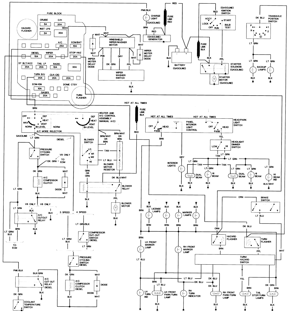1964 cutlass wiring diagram