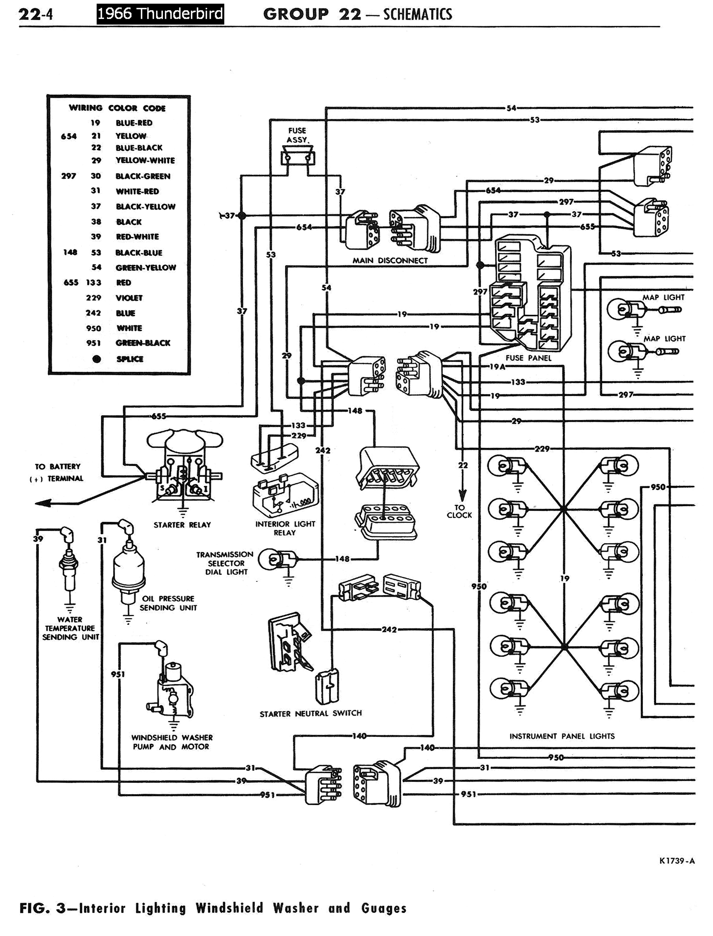1964 ford thunderbird wiring diagram for brake and taillights