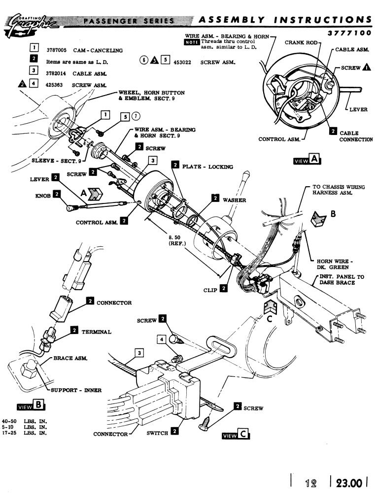 1965 chevrolet steering column sbc wiring diagram