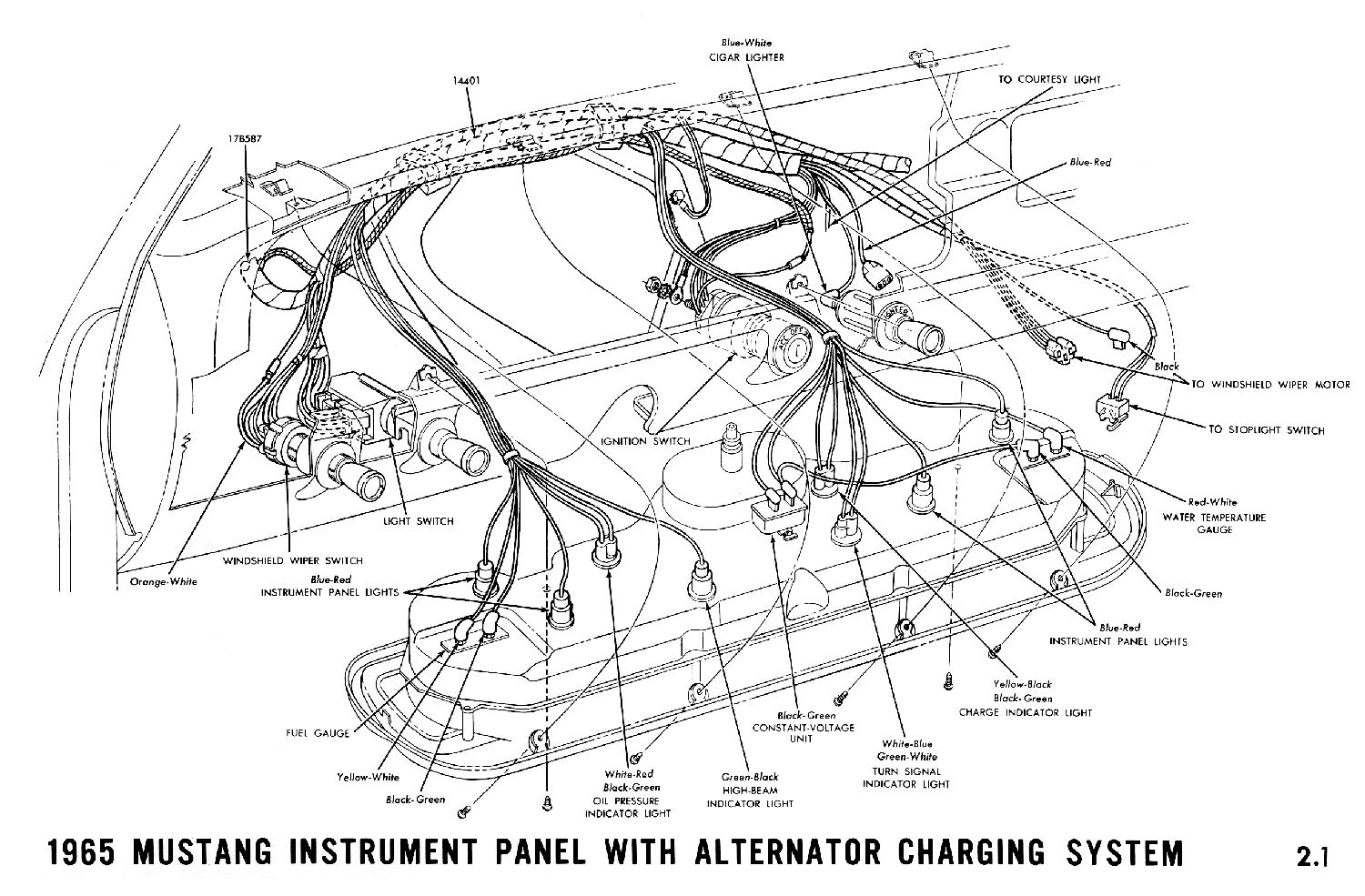 1965 mustang colorized wiring diagram book