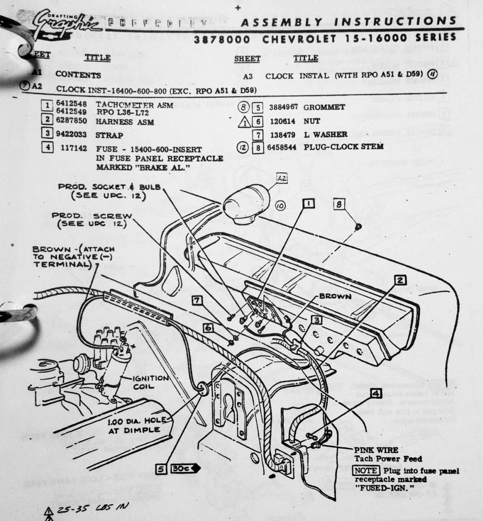 1966 chevelle knee knocker tach wiring diagram