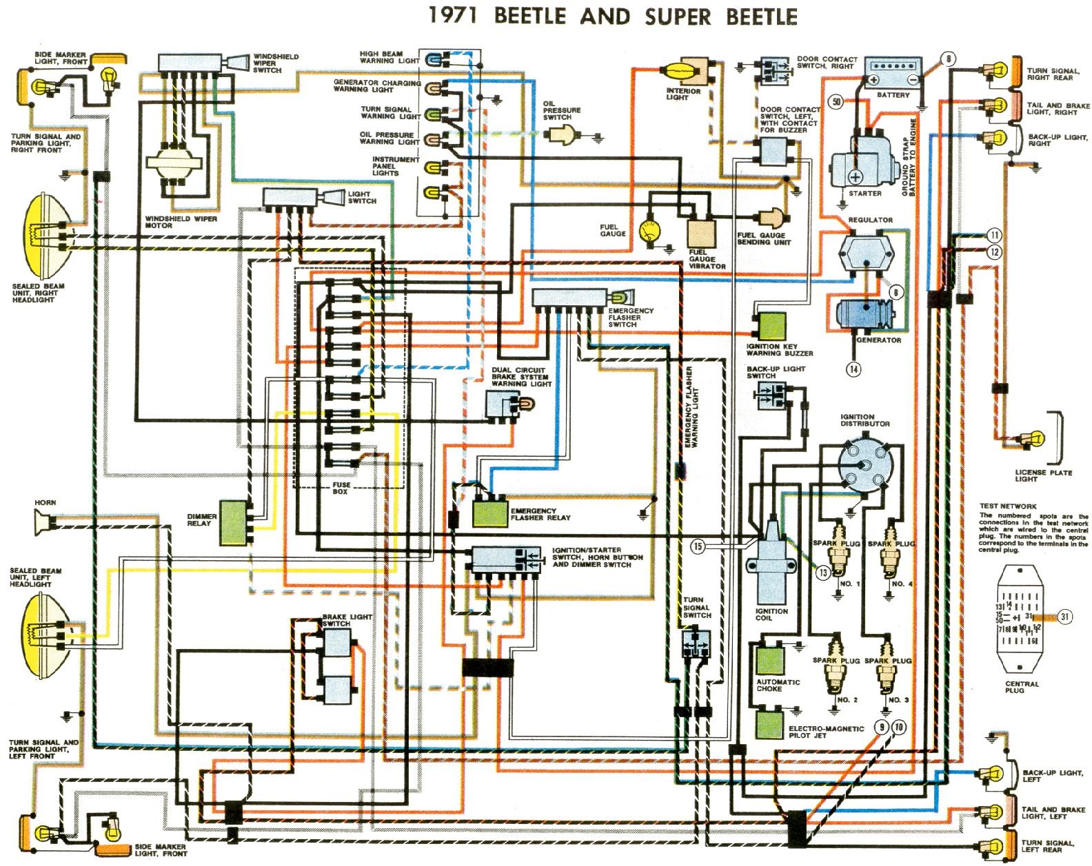1966 vw 1300 wiring diagram fuse box