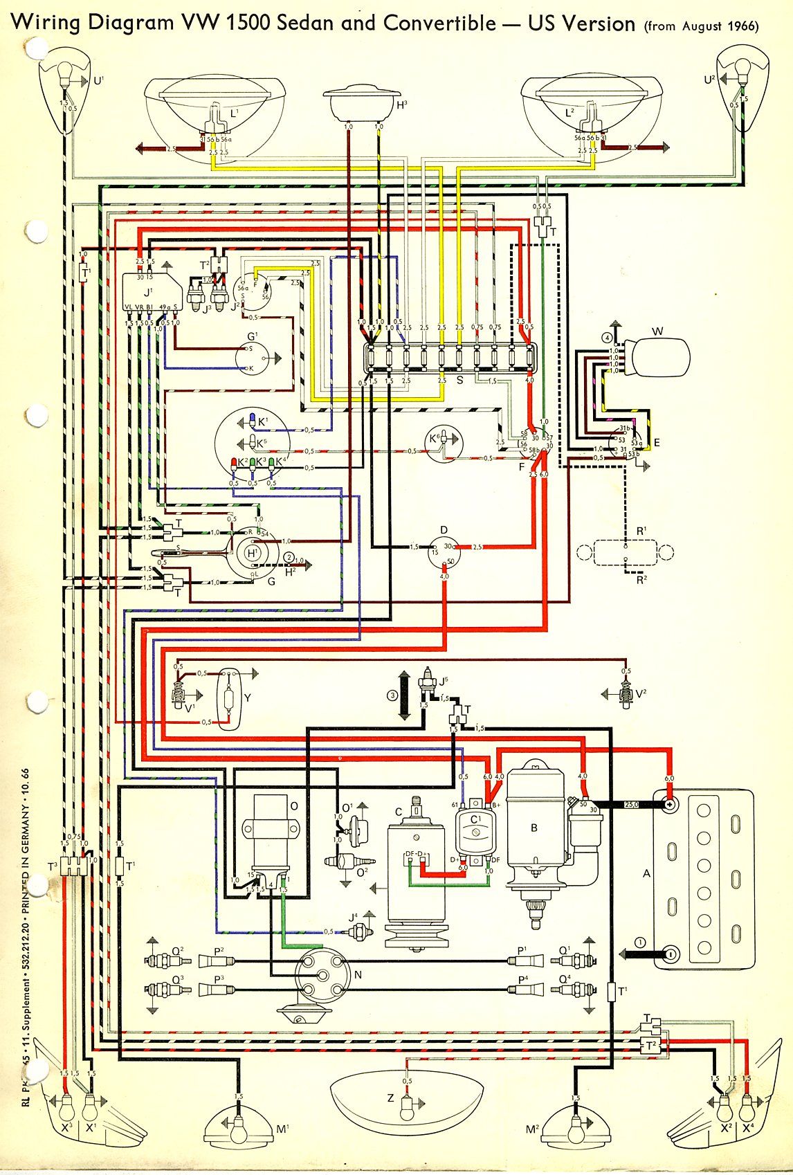1966 vw speedometer wiring diagram