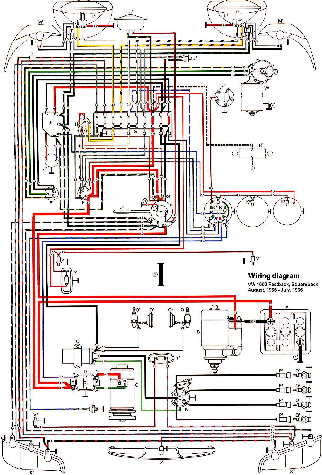 1966 vw speedometer wiring diagram
