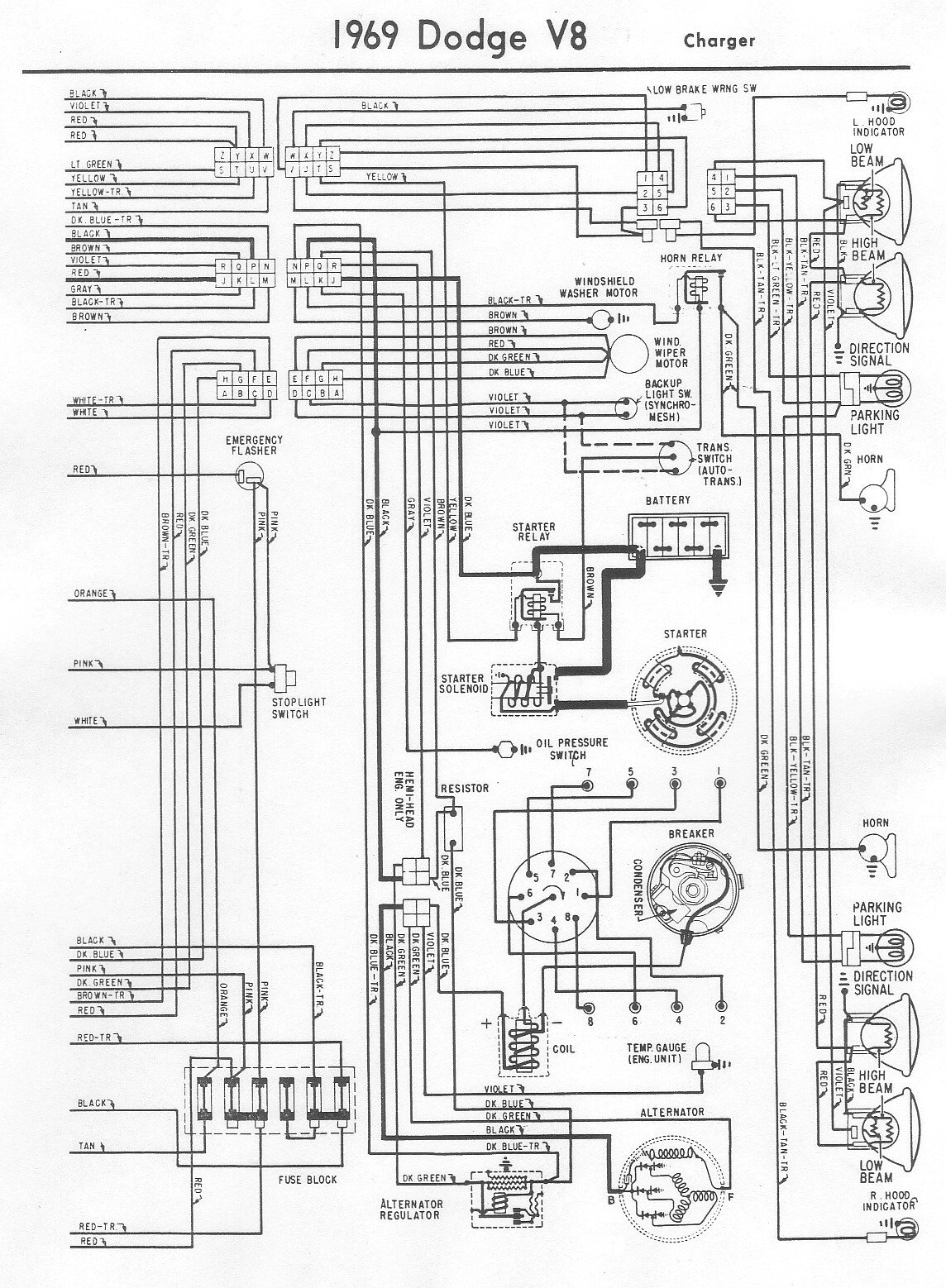 1969 coronet non rallye tachometer wiring diagram