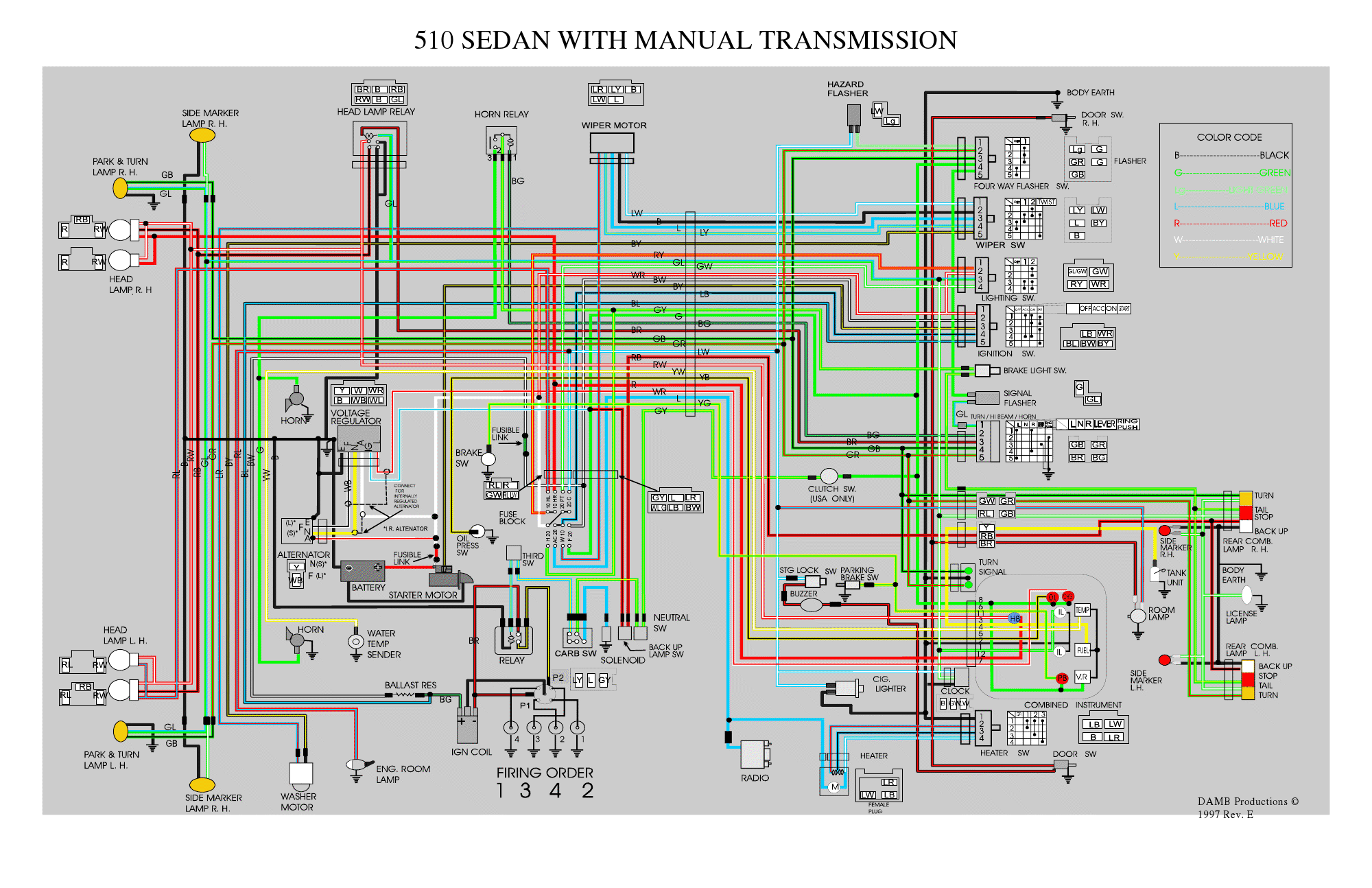 1969 datsun 521 wiring diagram