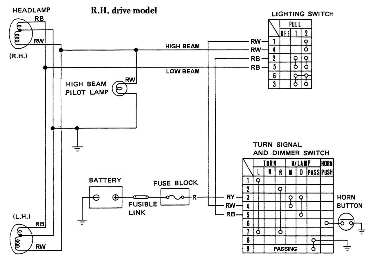 1969 datsun 521 wiring diagram