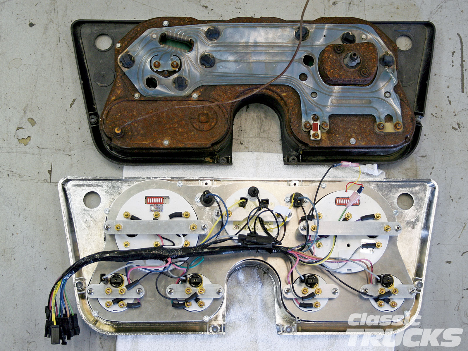 1970 chevy suburban-cluster wiring diagram