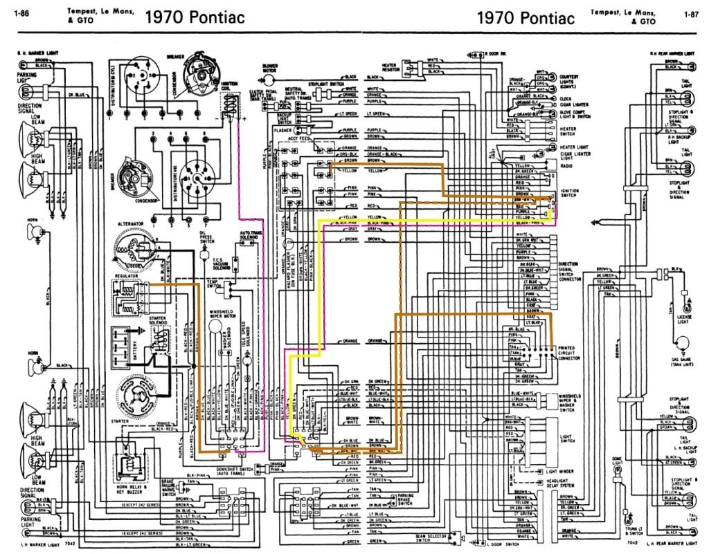 1970 pontiac lemans alternator wiring diagram