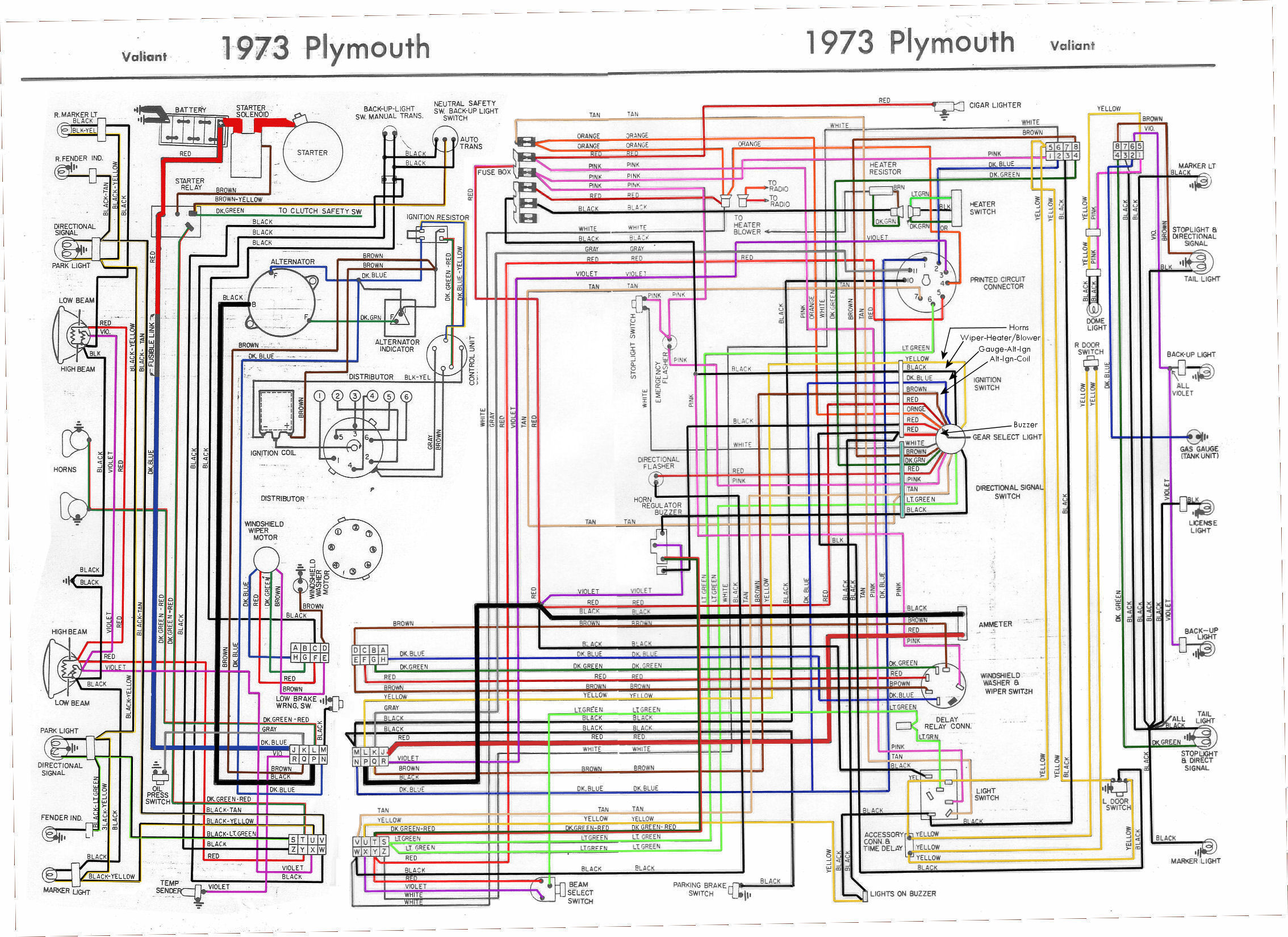 1971 plymouth cuda dash cluster wiring diagram