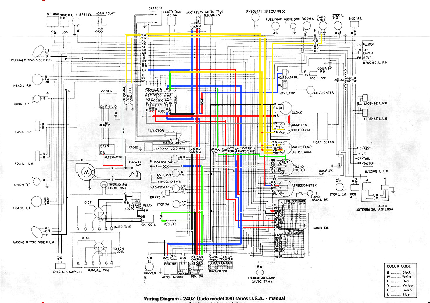 1972 datsun 240z wiring diagram